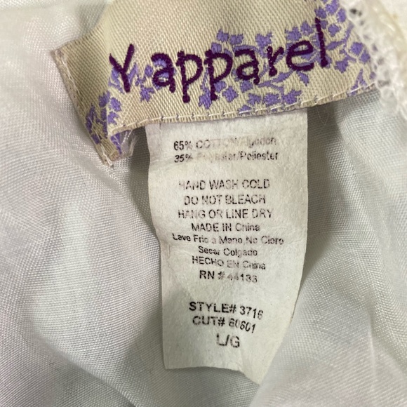 Y Apparel black on cream circular geometric print sundress  SZ  L - Picture 9 of 9